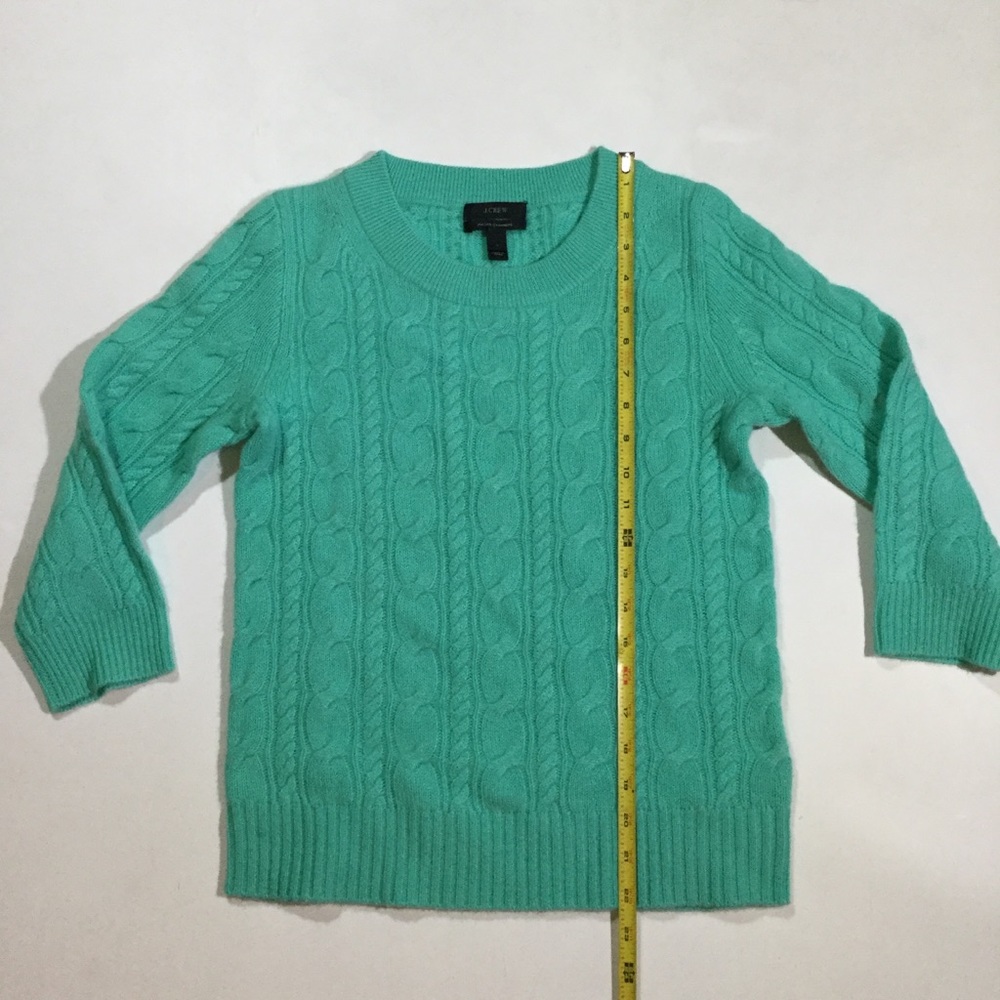 J.Crew Sz S 100% Italian Cashmere Cable Sweater - Picture 7 of 8